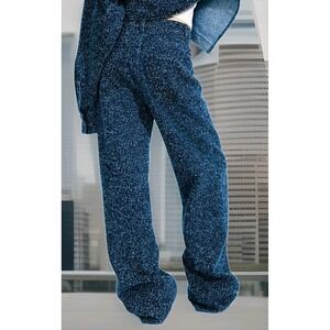 Wide‎ Leg Jeans Women's Size 20 42x39 Long Dark Wash Boucle Plus Size Rare